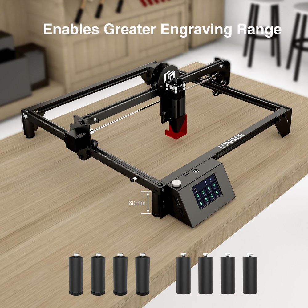 Longer Ray5 Laser Engraver Height Extension Kit 8 Riser Pads