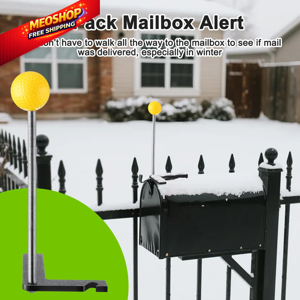 1 Pack Mailbox Notification Device, Mail Arrival Indicator Yellow
