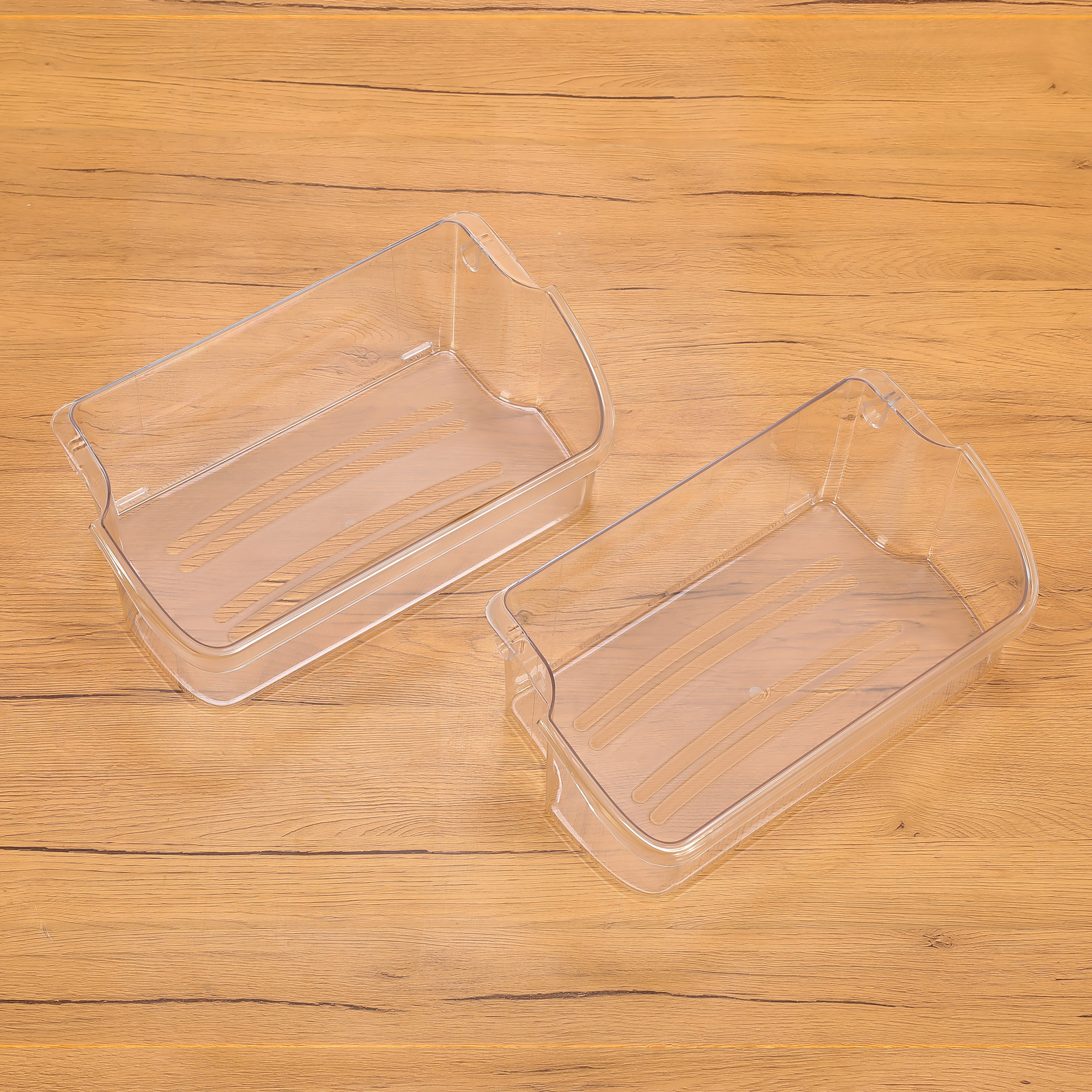 2 Pack Clear Refrigerator Door Bin Shelf #240324502 For Frigidaire Kenmore