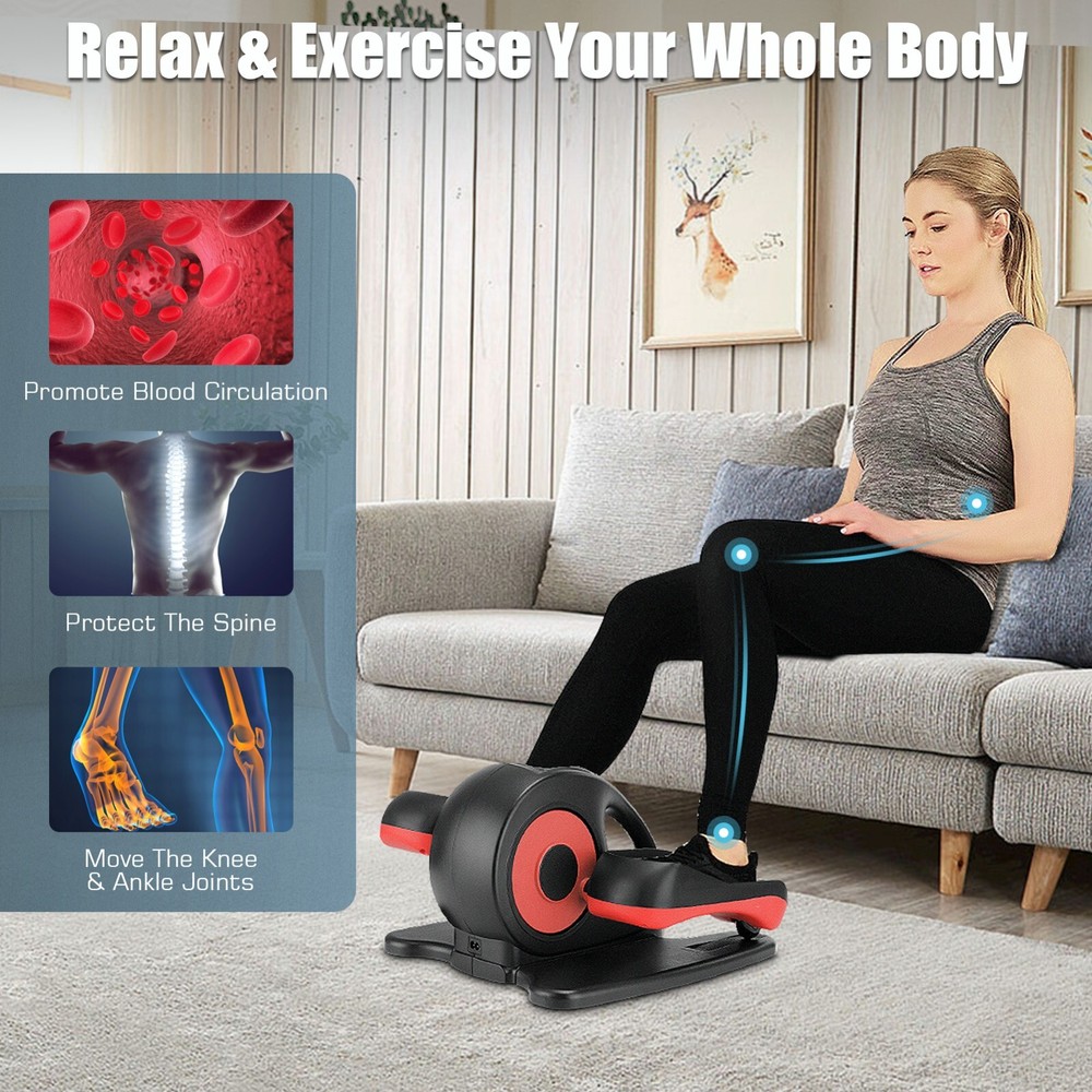 Under Desk Elliptical Machine Compact Elliptical Trainer w/Remote Control Quiet⭐