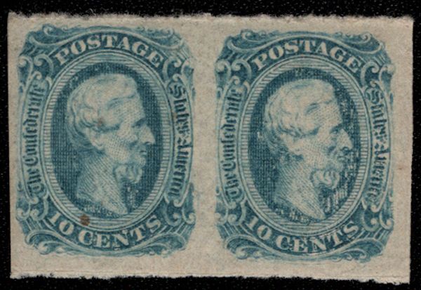 MALACK Confed 12 VF/XF OG NH, Imperf Pair, neat piec..MORE.. k2763