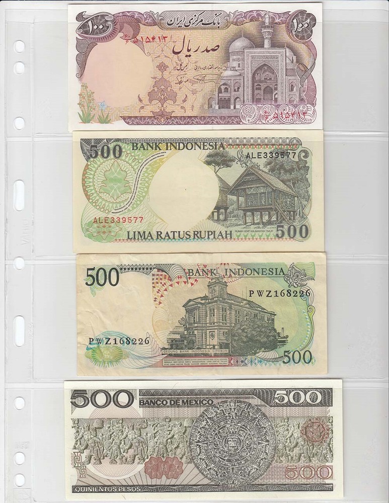 Modern Currency / Stamp Album Pages Lighthouse Vario 4C 4 Rows Pack of 5 Clear