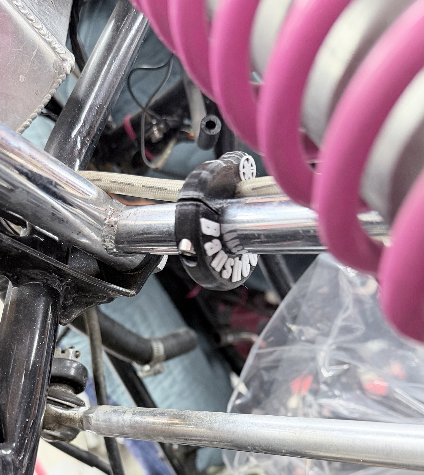 YAMAHA BANSHEE FRONT A-ARM BRAKE 1/4" LINE CLAMP 1987-06 3/4" ID PRO RACING NEW!