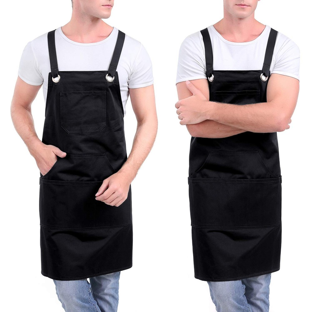 Sturdy Apron with Large Pockets - Unisex - 100% Cotton