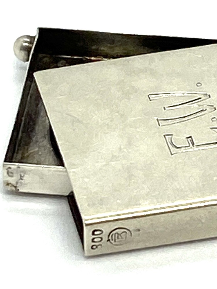 Antique 800 Silver Postmark Holder