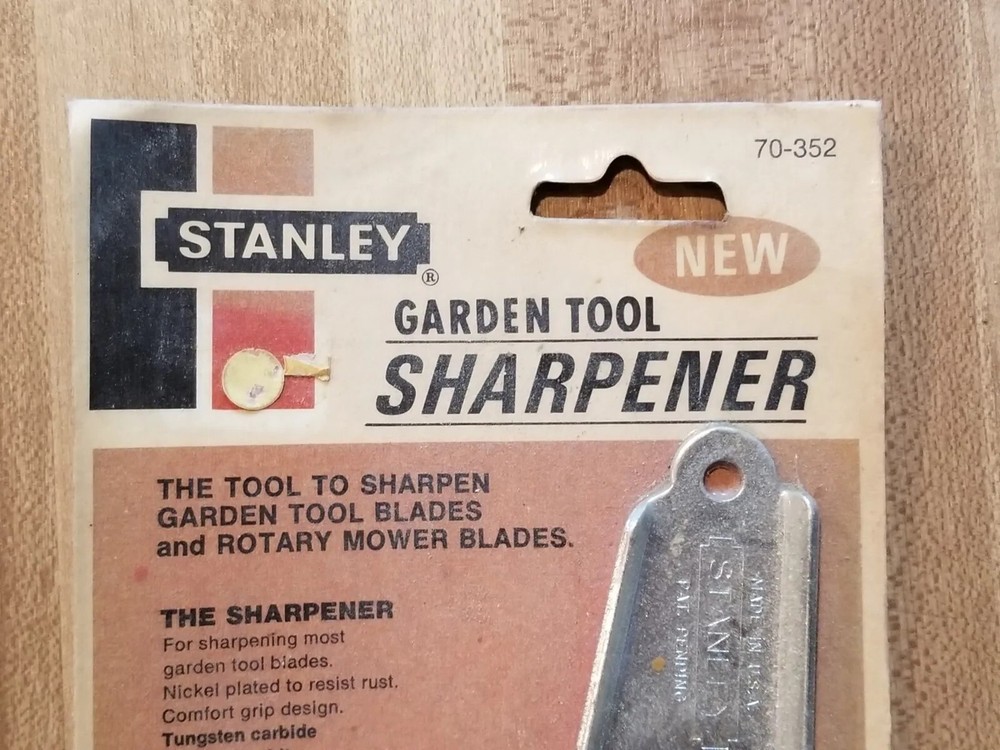 NOS Stanley # 70-352 Garden Tool Sharpener - Shears, Mower Blades, Hedge Tools