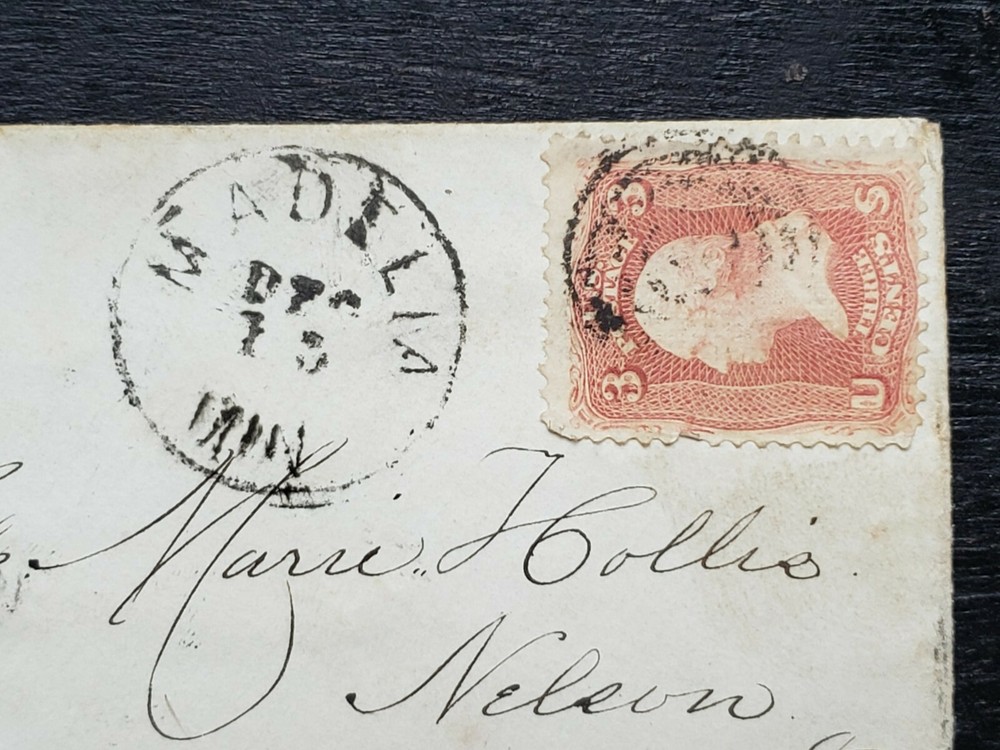 Madelia, MN Postmark - #65 Dull Red on Small Postal Cover
