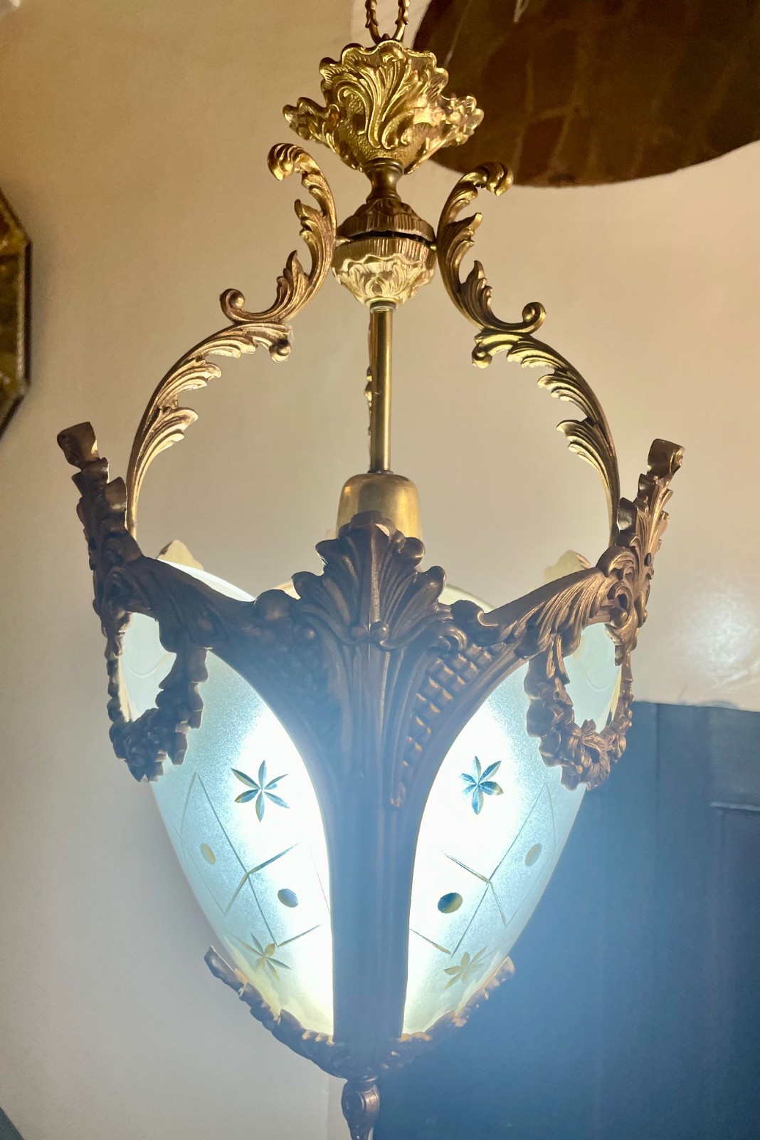 Bronze and Crystal French Chandelier