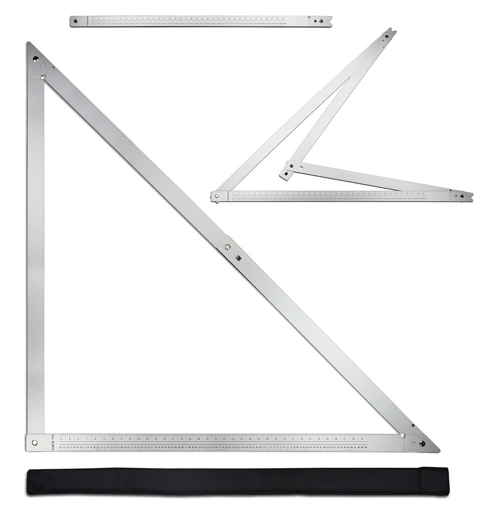 48-inch Aluminium Folding Set Square | Adjustable 45° and 90° Angles