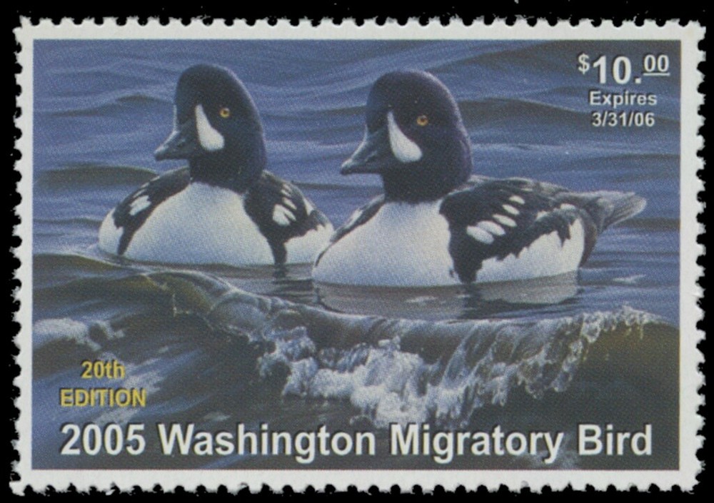 2005  Washington State Duck Stamp Mint Never Hinged. Original Gum
