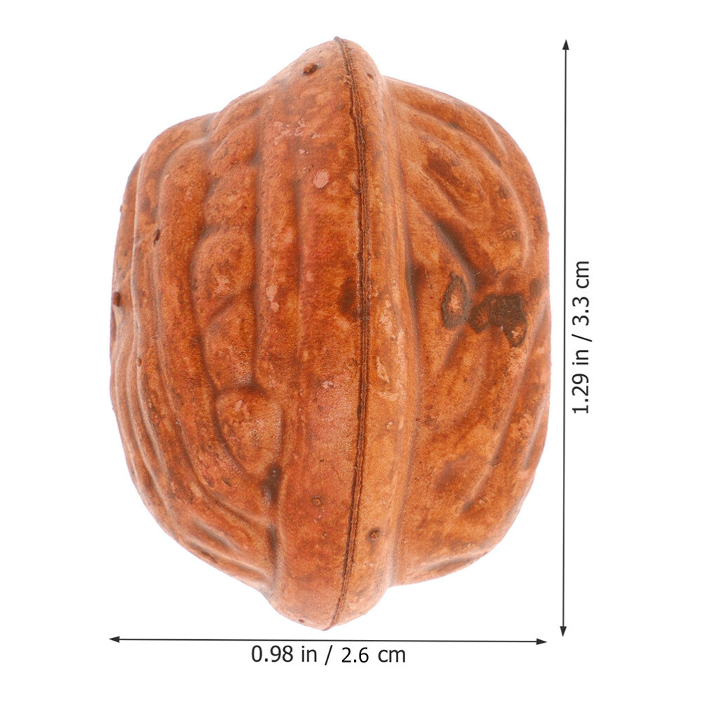 50PCS Artificial Walnut Models Fake Walnut Prop Simulation Nut Models Home Decor