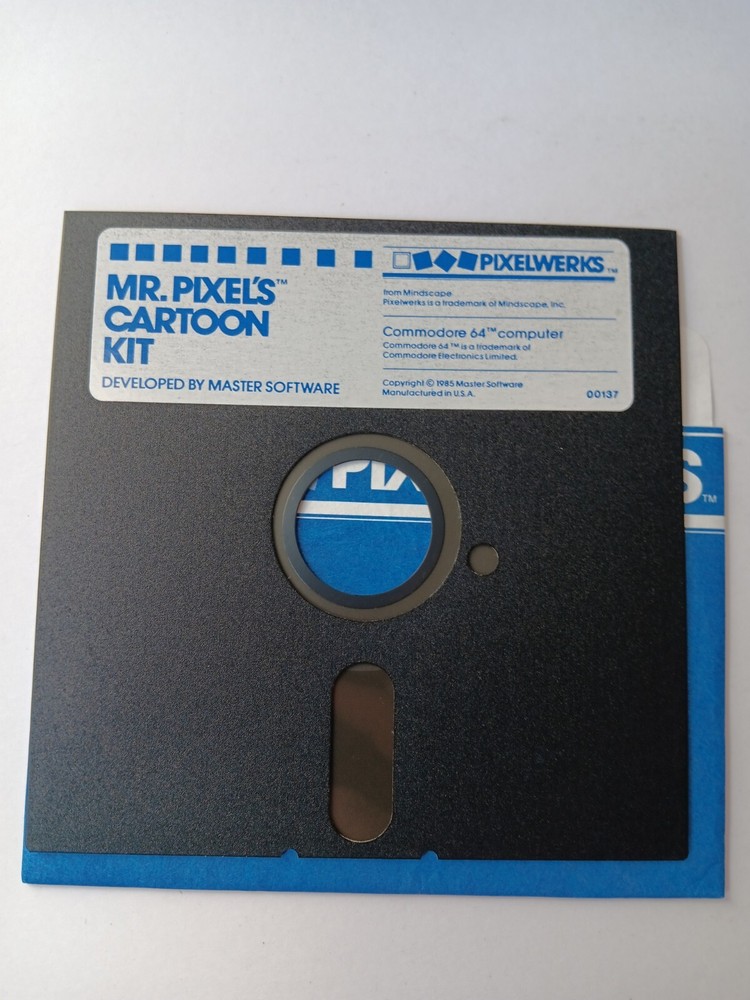 Commodore 64 Mr Pixels Cartoon Kit Computer Software Tested/Works Thunder Mtn