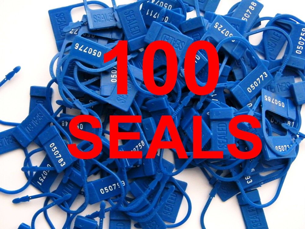 SECURITY SEALS, 100 SEALS, EASY-REMOVE FOR FAST ACCESS, BLUE COLOR, PP-2