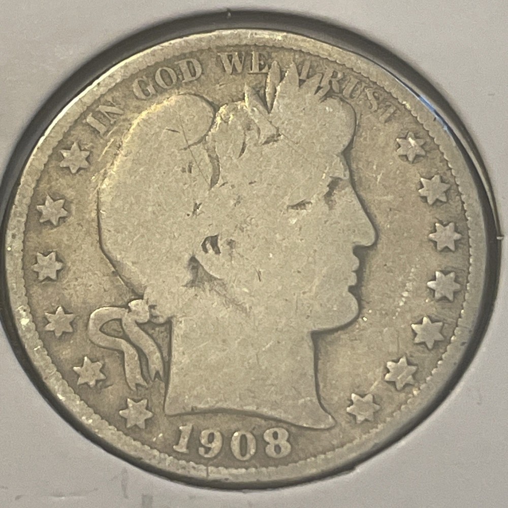 1908-O Barber Half Dollar 90% Silver US