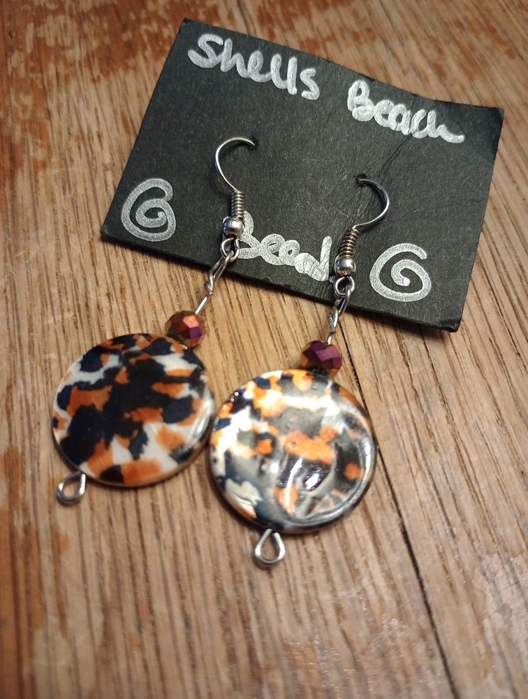 Albalone Shell Handmade Earrings