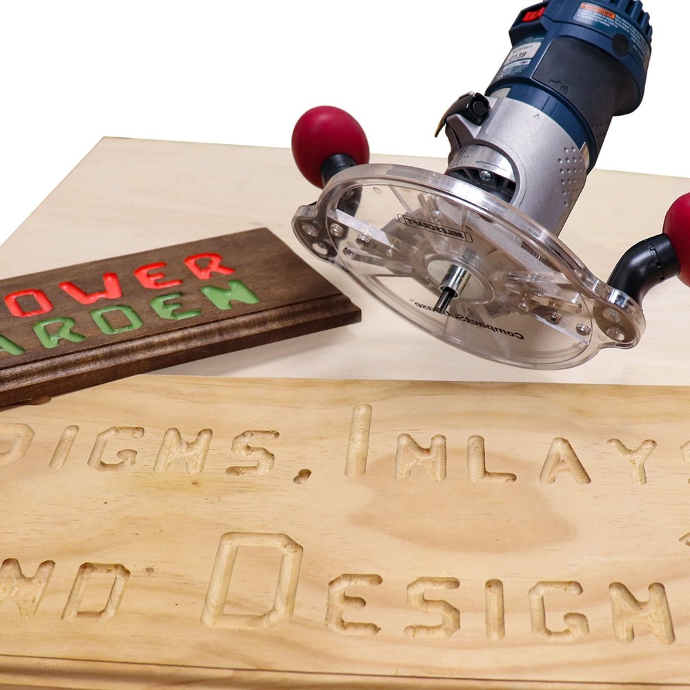 Milescraft 1225 CompactSubBase Adjustable Universal Router Base Plate with Rot