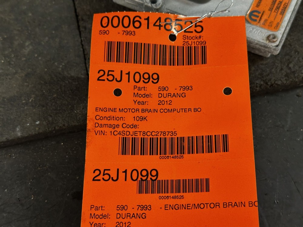 12-13 DODGE DURANGO 5.7 ENGINE MOTOR BRAIN COMPUTER BOX MODULE ID 5150639AB