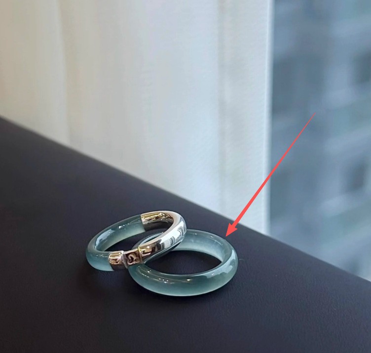 High transparency ice solid color splicing ring, new Chinese style solid ring
