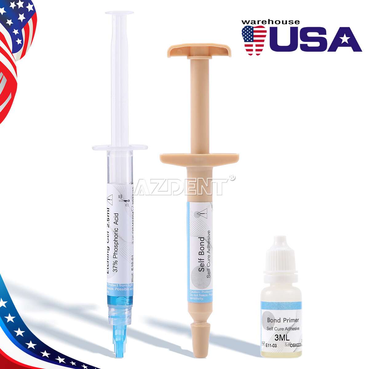 Dental Orthodontic Adhesive Resin Syringe Paste Kit For Brackets Braces Bonding