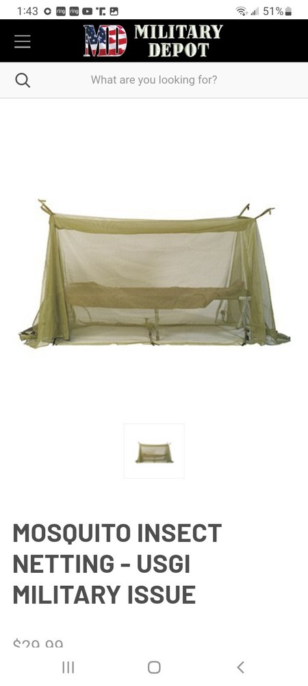 USGI Insect Barrier Field