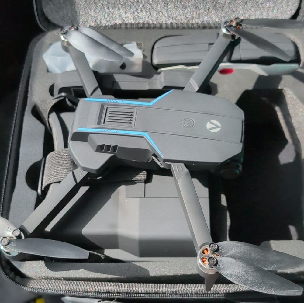 Vivitar SkyVision Foldable Quadcopter Drone Kit with Controller, FPV headset