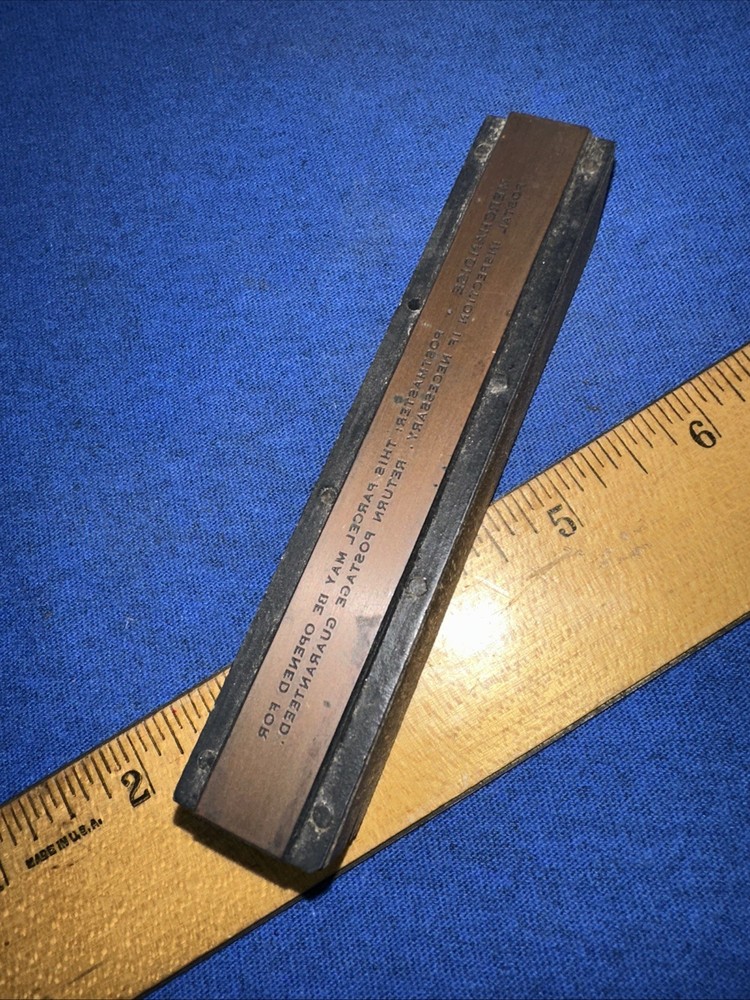 Print Block ( Postmaster : This Parcel May Be Opened For Inspection If Necessary