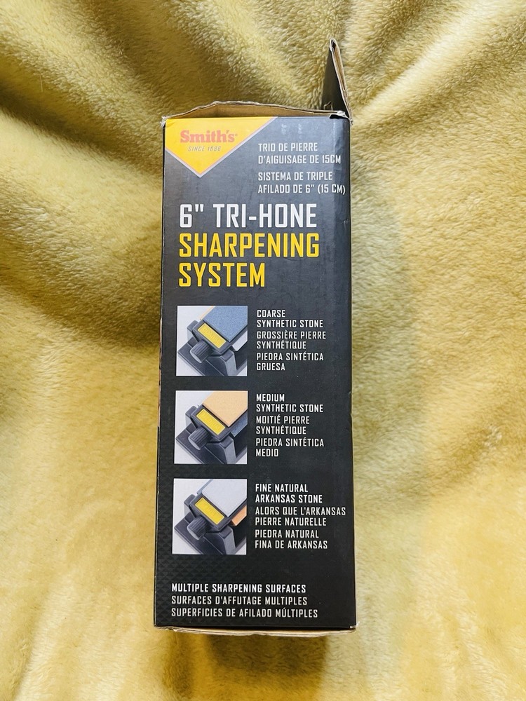 Smith's Be Sharp 6" Arkansas Tri-Hone Sharpening Stones System
