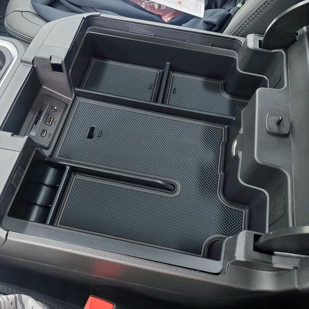 Full Size Center Console Organizer Tray Compatible with 2019-2022 Chevy Silverad