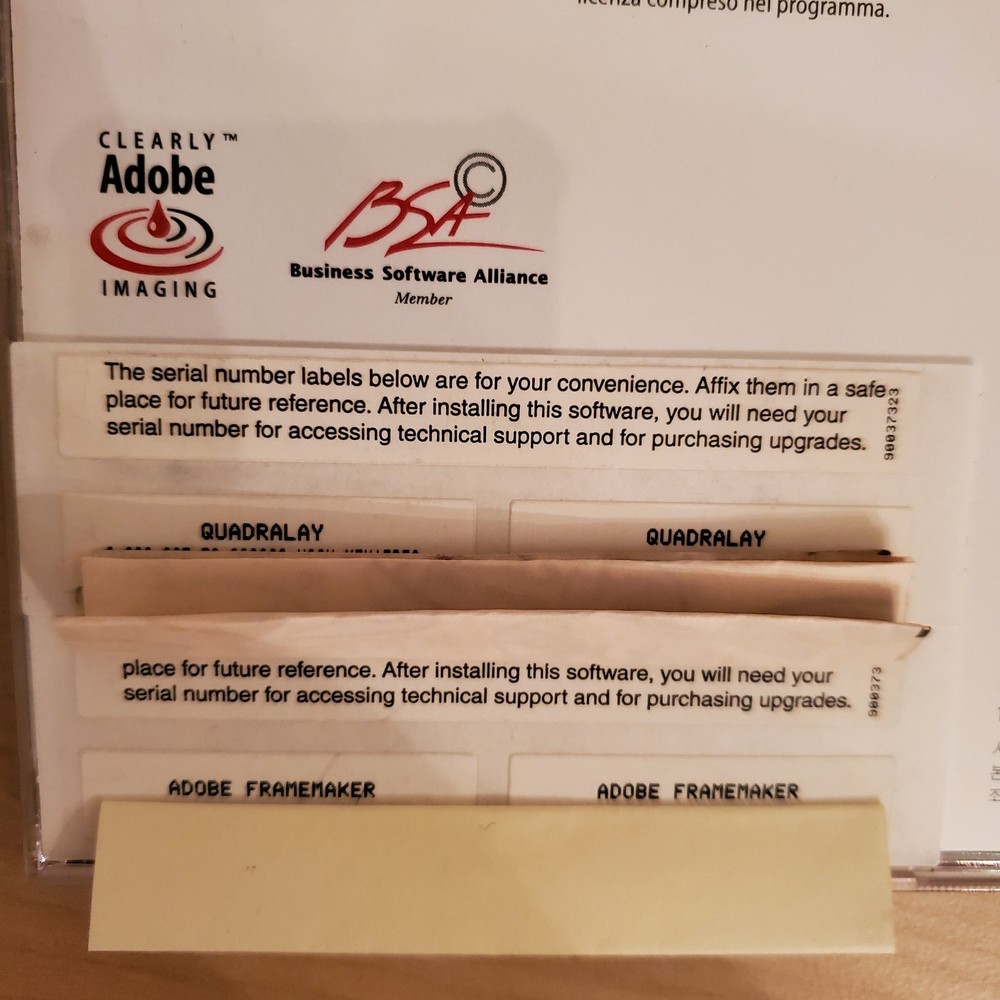 Adobe FrameMaker 7.0 for Windows & Serial Number