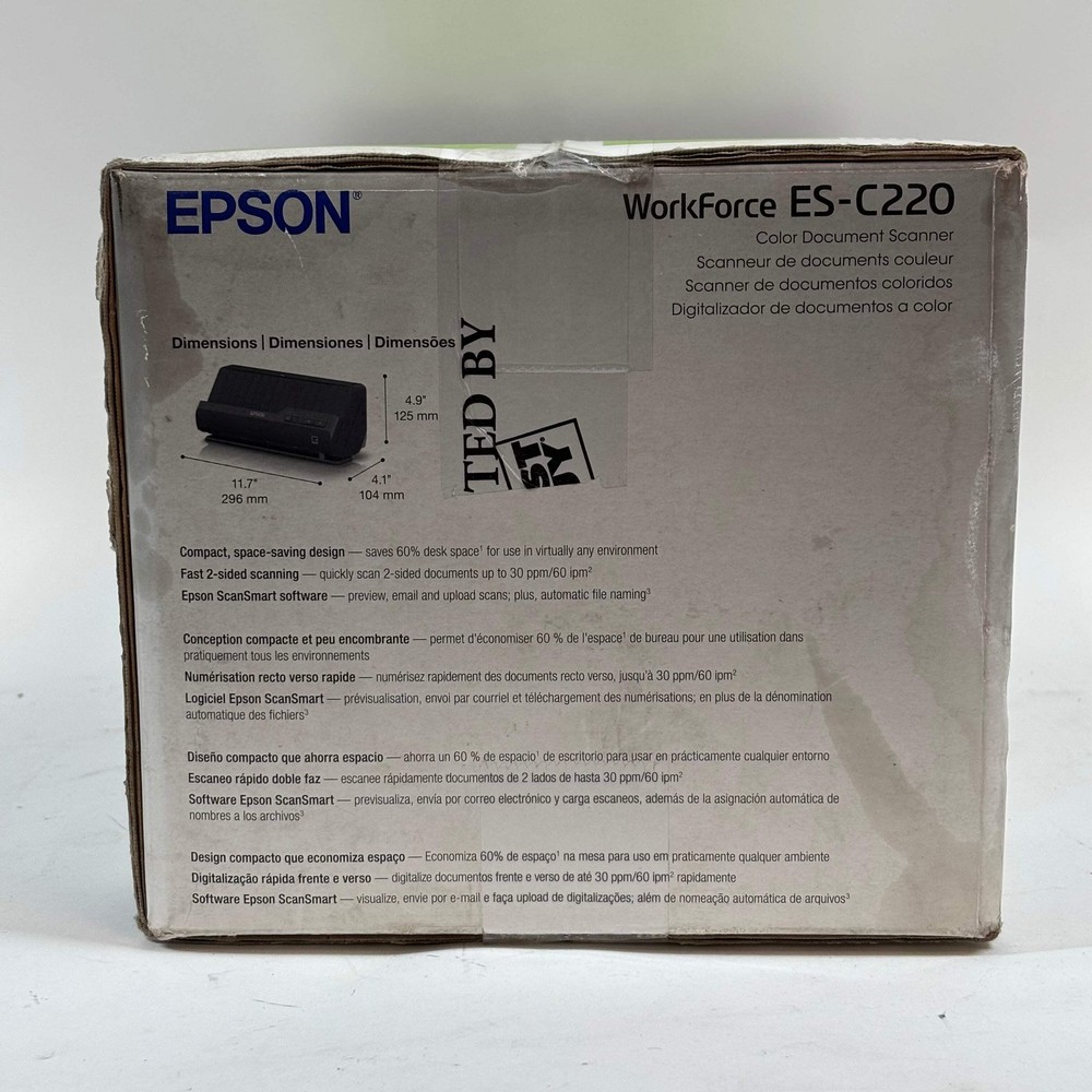 New Epson WorkForce ES-C220 Compact Color Document Scanner