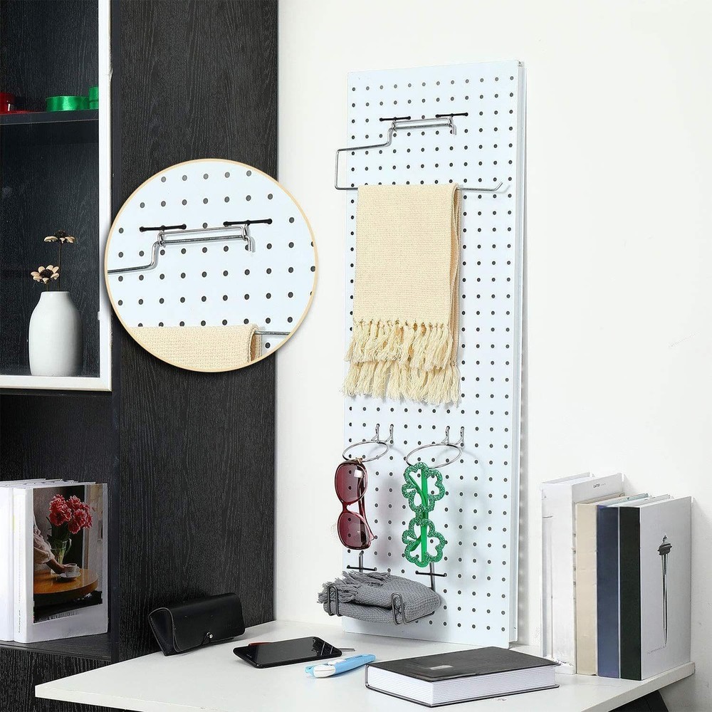 Practical Black Plastic Peg Hook Clip Retainers - 50 for Organized Storage