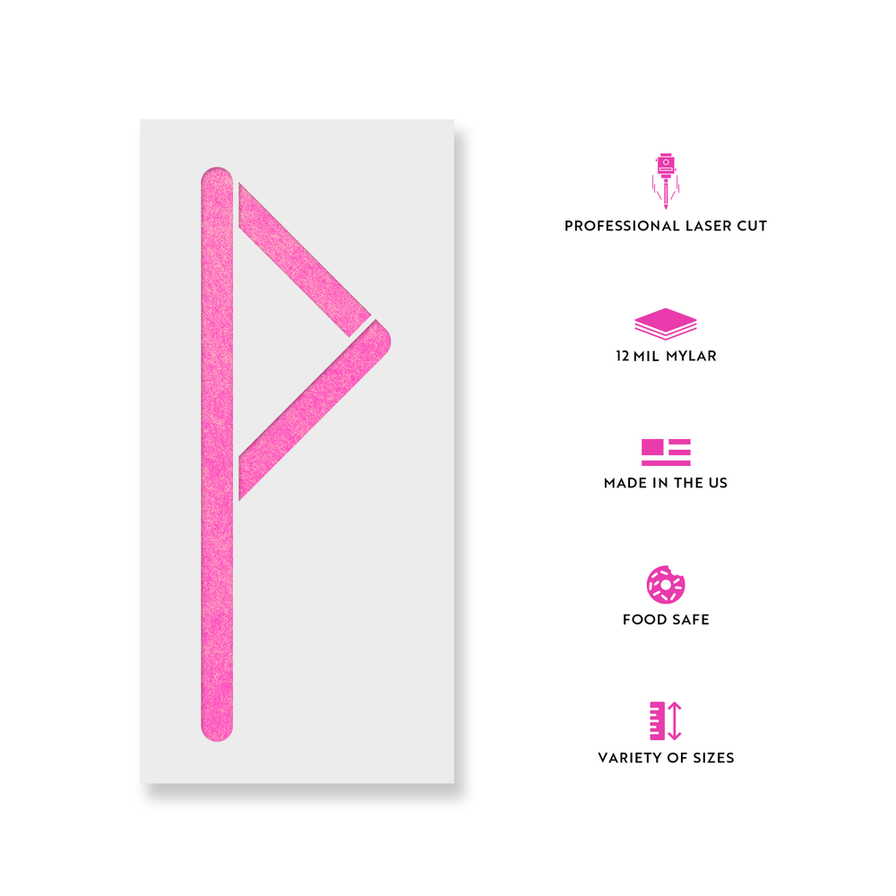 Elder Futhark Wunjo Rune Stencil