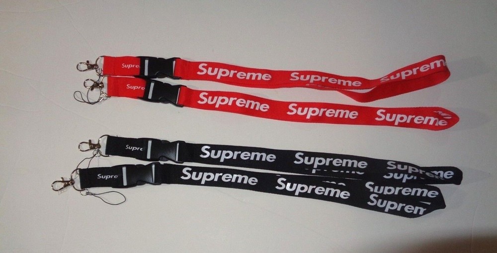 2pcs supreme neck lanyard key chains