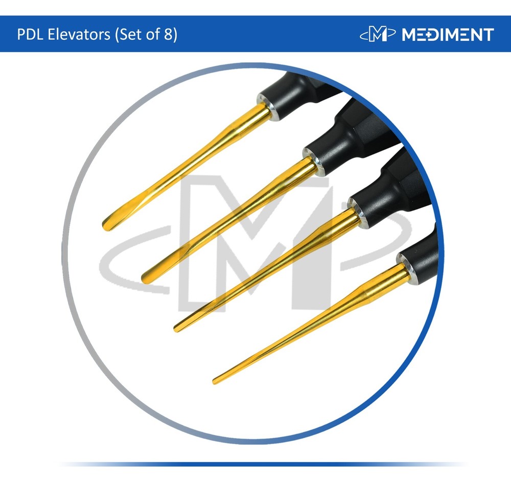 Set of 8 Luxating Elevators PDL Precise Tips Dental Surgical CE