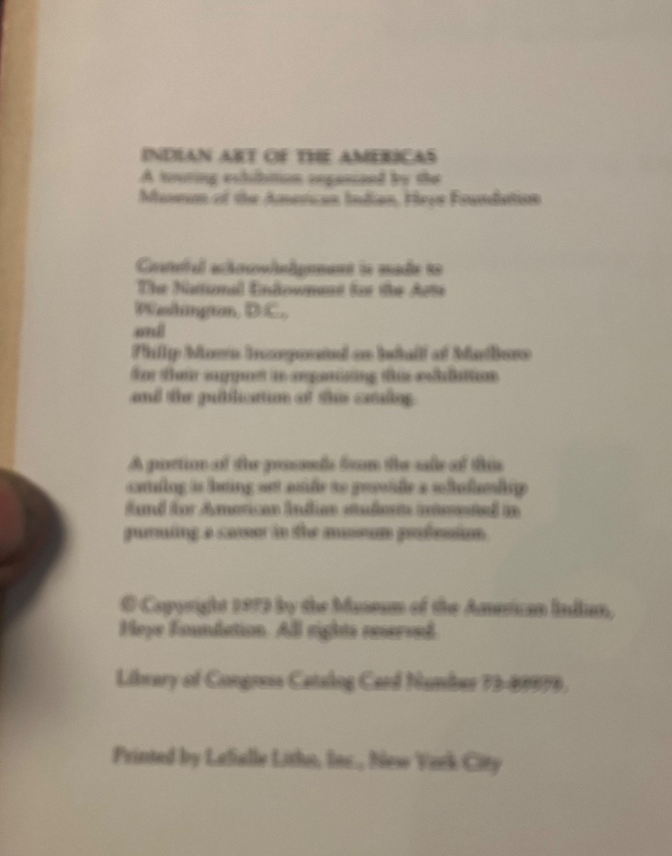 Neat book! Indian Art of the Americas-Pre-Columbian-North/Central/South America