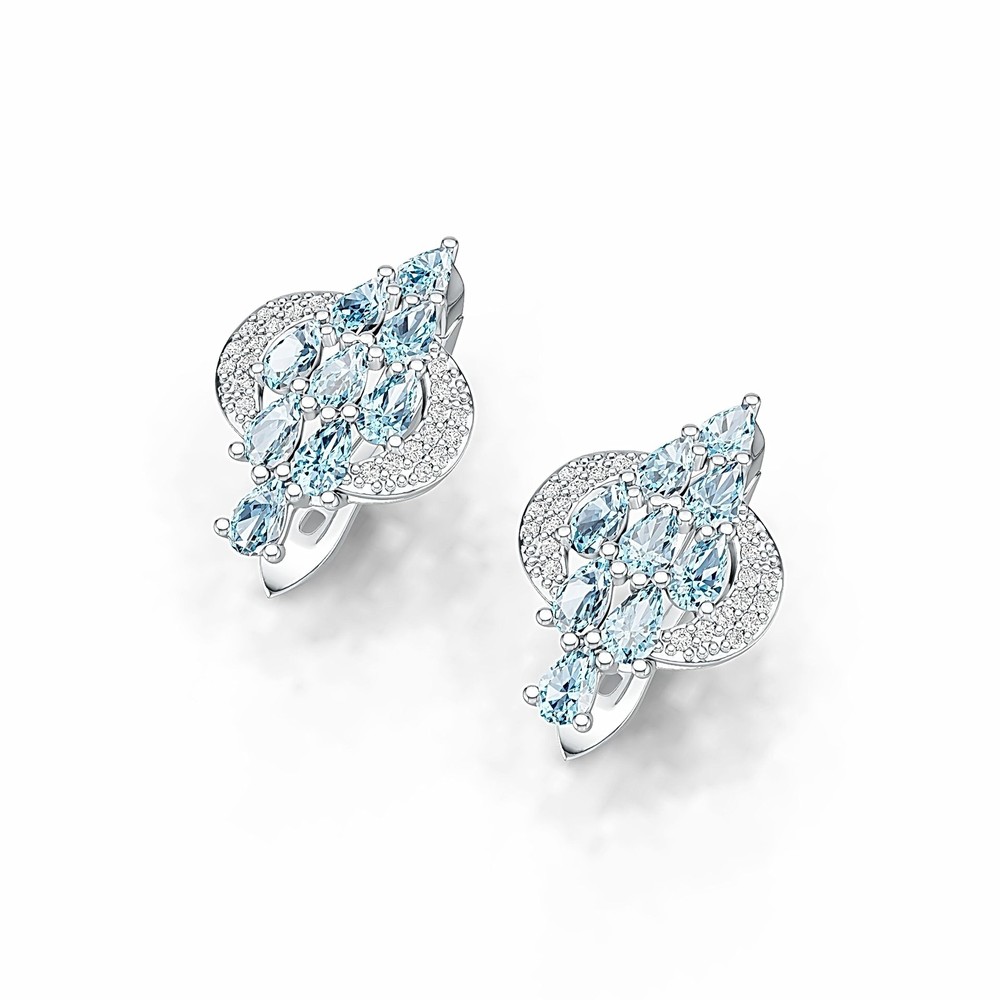 Sterling Silver Semi Mount Earrings Setting Pear PE 5X3mm