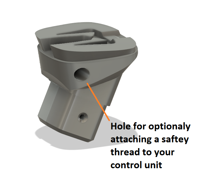 XP Deus 1 & 2 remote control holder replacement (2-Pack) black. w/securing hole.