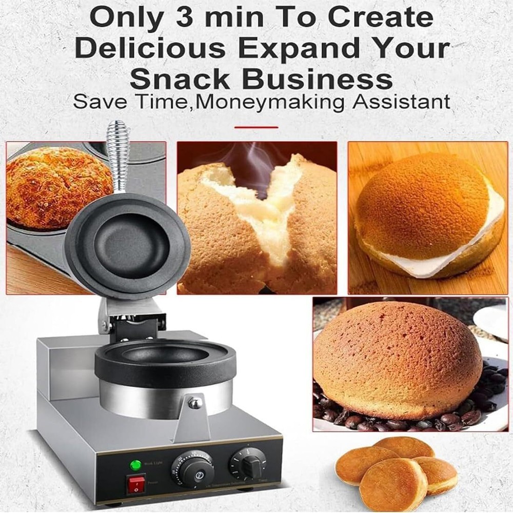 Electric Nonstick UFO Burger Maker Ice Cream Waffle Machine Panini Press Maker~