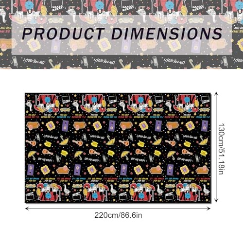 2 Pcs Party Tablecloth, 87" Lx51 W Rectangular Plastic Table Covers, 2 PCS