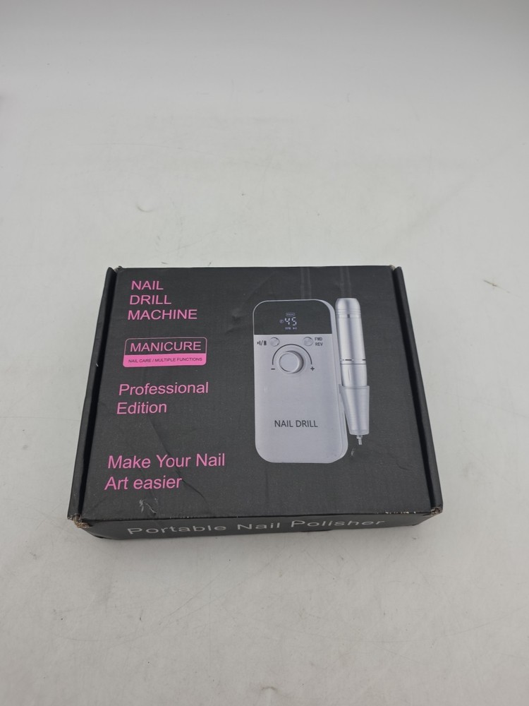 Professional Electric Nail Drill File Kit, Pink Silver, Drill Bits Set .