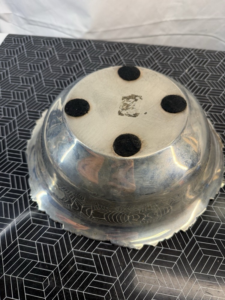 Vintage Silver Tone Grapevine Bowl - NOT SILVER -
