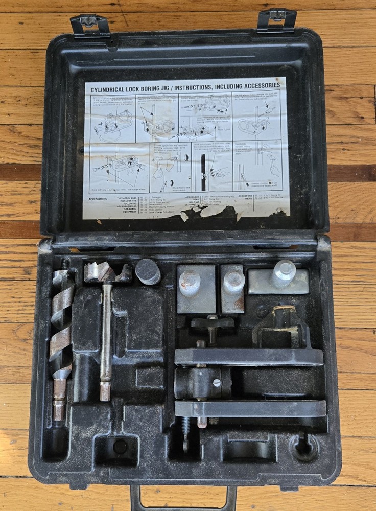 Model #511 PORTER CABLE Cylindrical Lock Boring Jig w/case