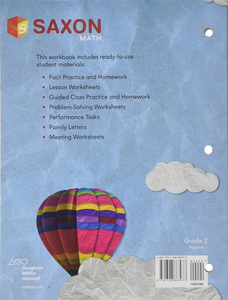 Consumable Student Workbook Set Grade 2 (Saxon Math)