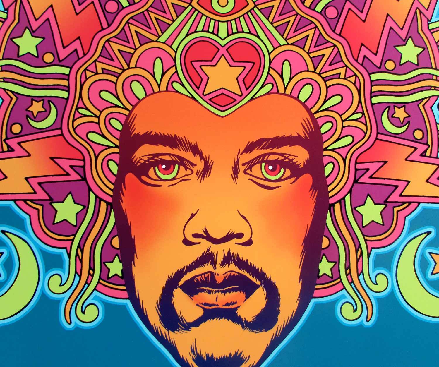 Jimi Hendrix 1968 Fillmore East Poster Original Design New AE Signed David Byrd