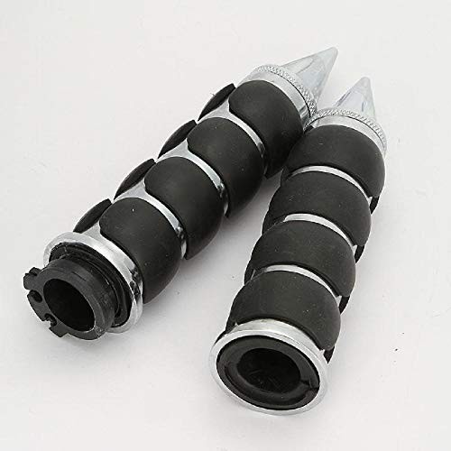 1 Pair Hand Grips Chrome Black-C