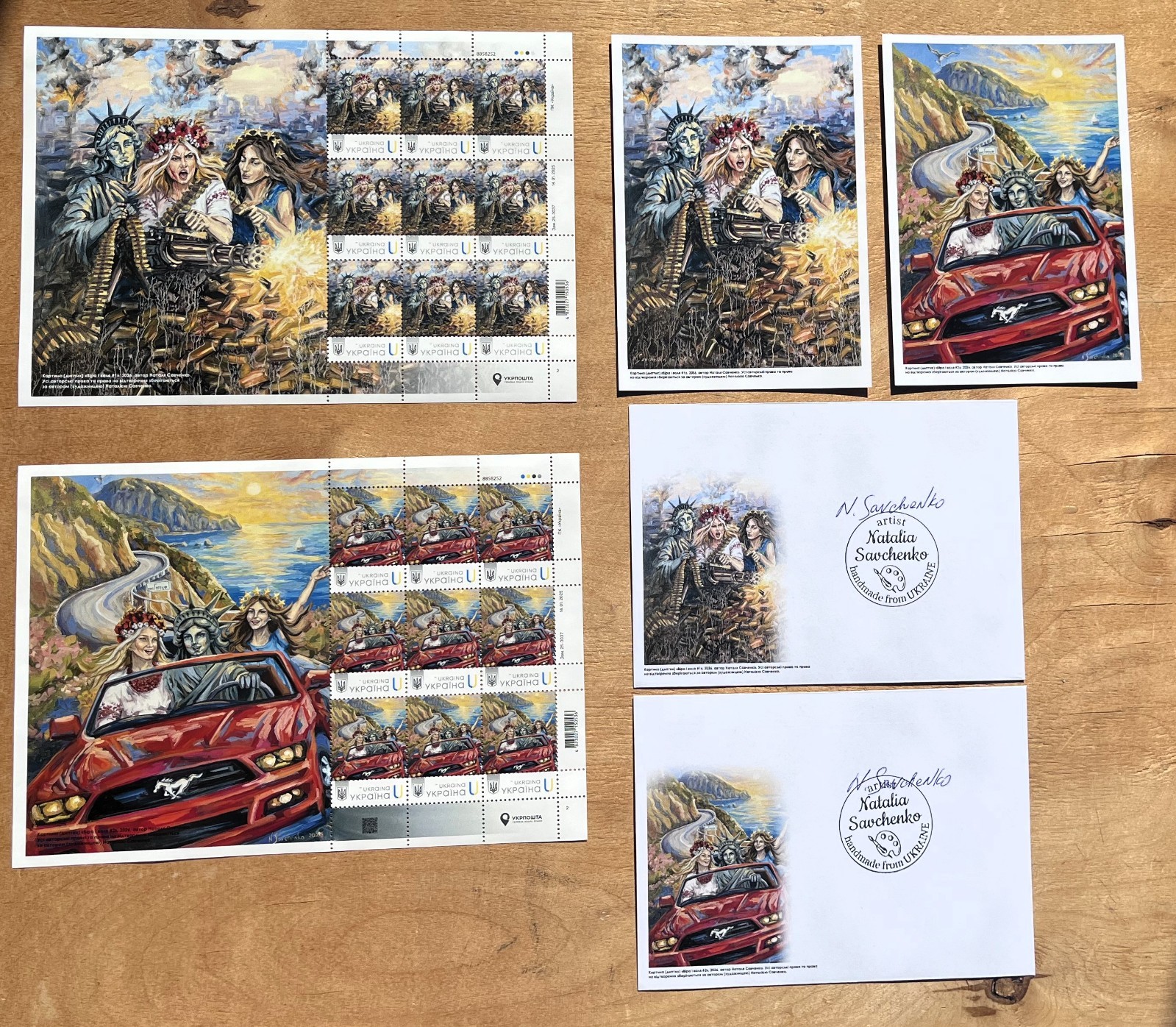 Ukraine stamps 2026 2 sheets of stamps + 2 fdc + 2 postcards Faith and Will