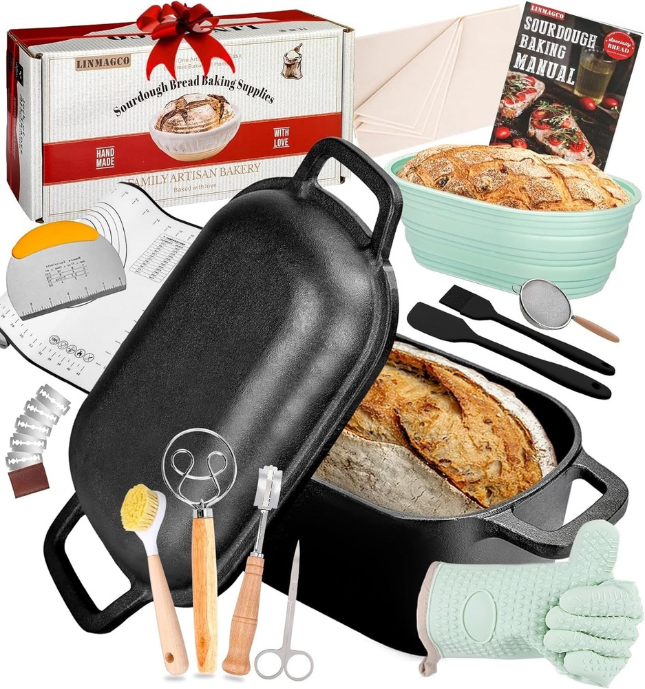 Dutch Oven Bread Baking-Sourdough Bread Baking Supplies Starter Kit Bread Pan