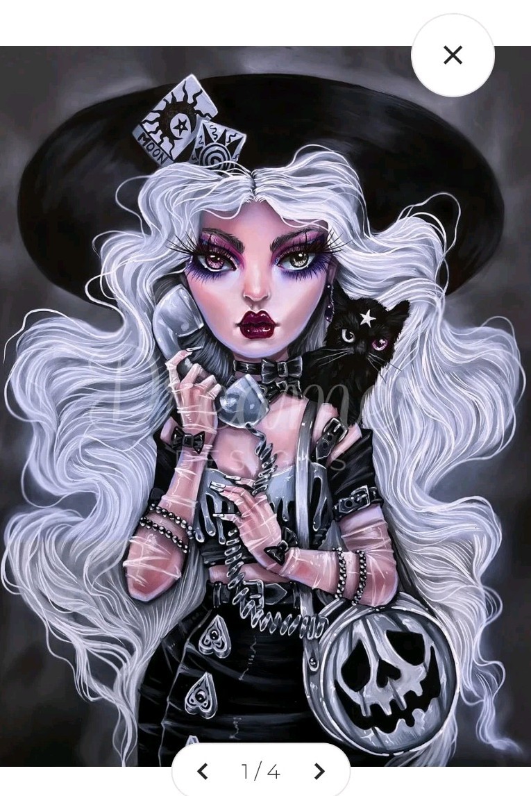 Dreamer Designs Diamond Art Kit "Blanca" Halloween Witch Kurtis Rykovich NIB