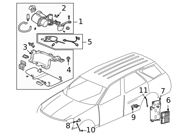 Genuine GM Control Module Bracket 25753010