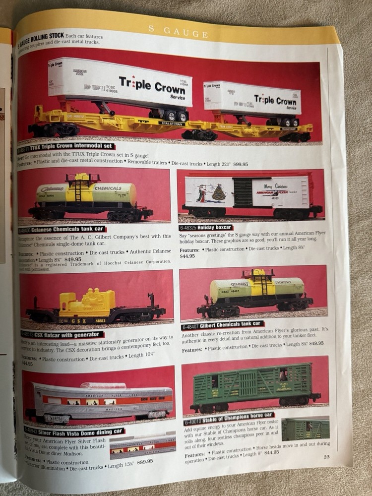 1996 LIONEL TRAINS ELECTRIC MODEL TRAIN & ACCESSORIES CATALOG